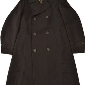 A.P.C. Black Double-Breasted Coat
